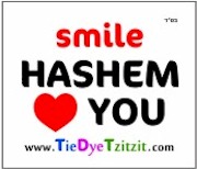 We smile in tie-dye tzitzit